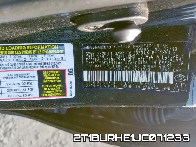 2T1BURHE1JC071233 фото 2