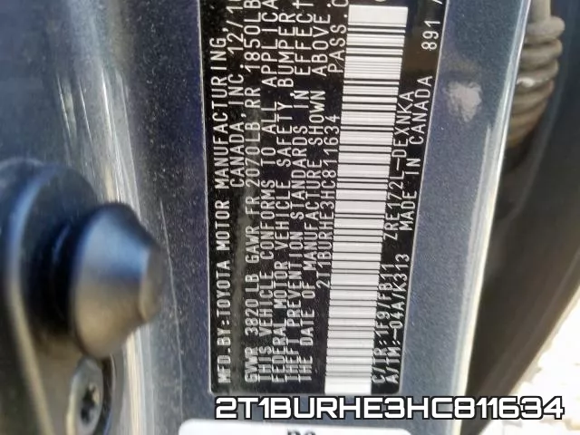 2T1BURHE3HC811634 фото 2