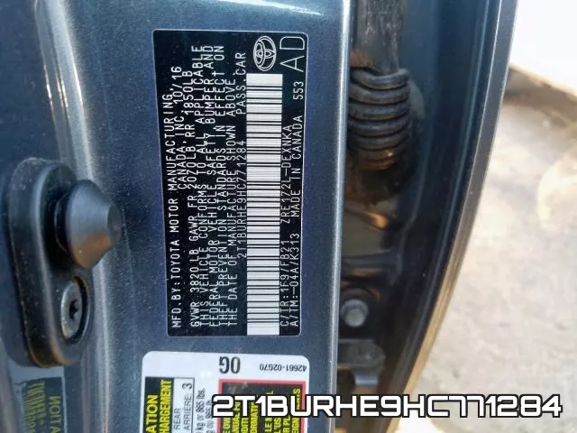 2T1BURHE9HC771284 фото 2