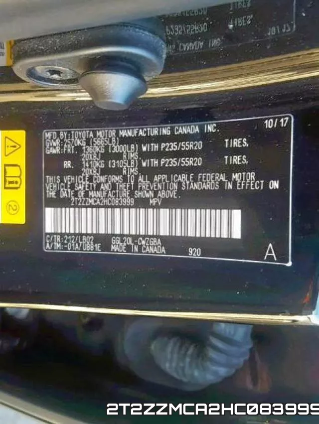 2T2ZZMCA2HC083999 фото 2