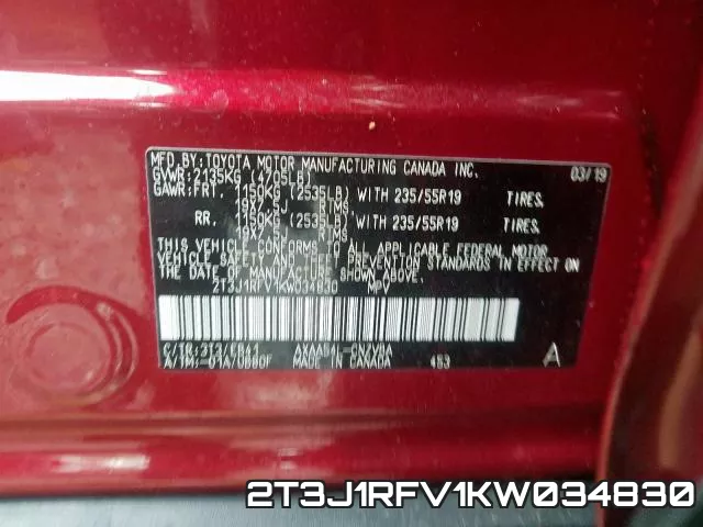 2T3J1RFV1KW034830 фото 2