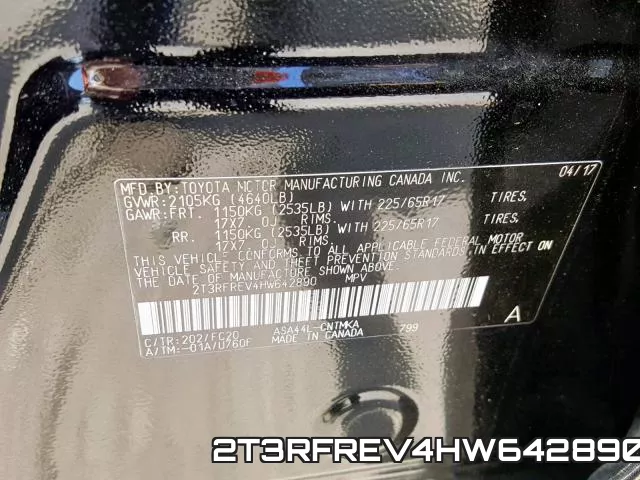 2T3RFREV4HW642890 фото 2