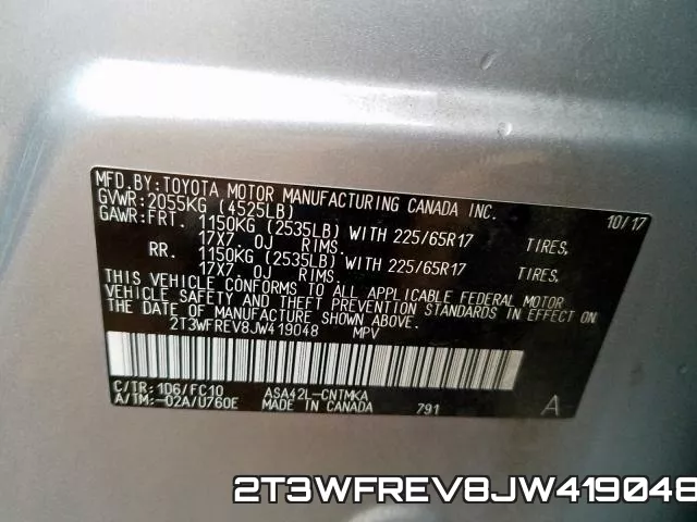 2T3WFREV8JW419048 фото 2