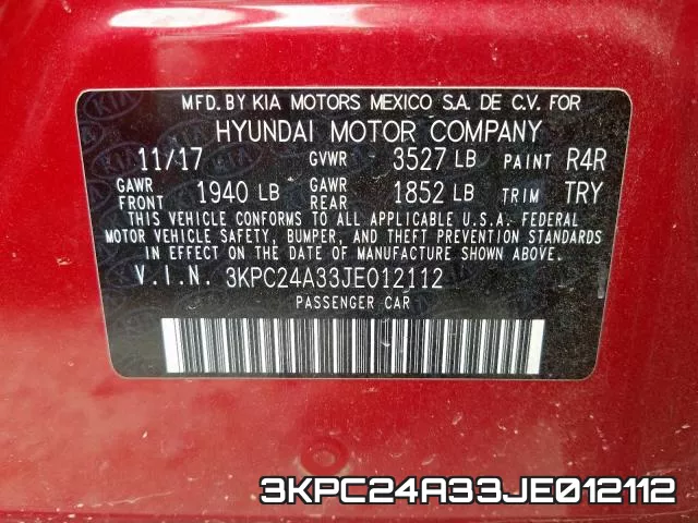 3KPC24A33JE012112 фото 2