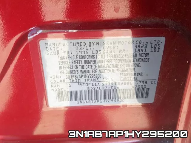 3N1AB7AP1HY295200 фото 2
