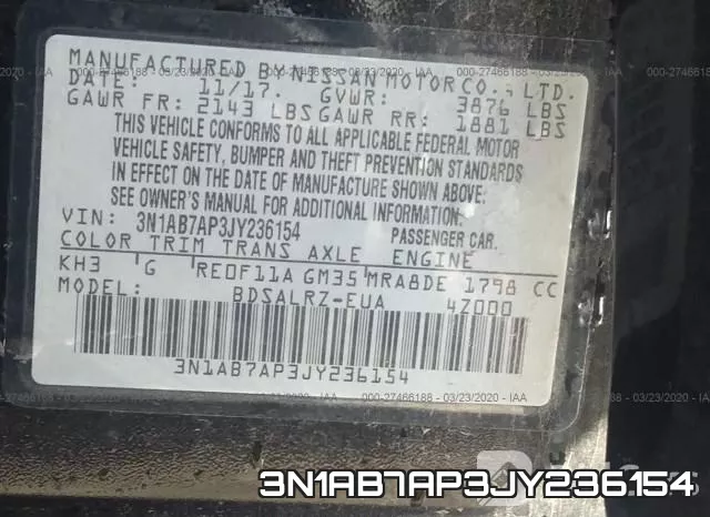 3N1AB7AP3JY236154 фото 10