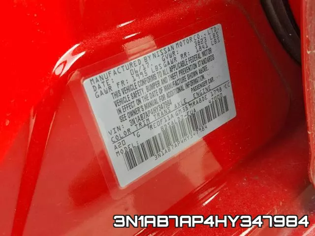 3N1AB7AP4HY347984 фото 2