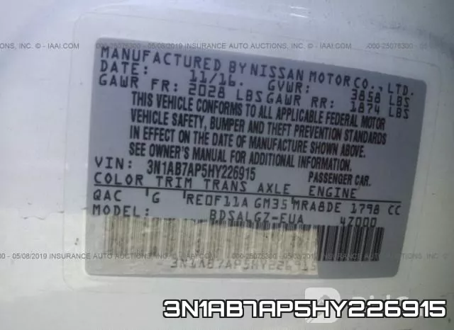 3N1AB7AP5HY226915 фото 10