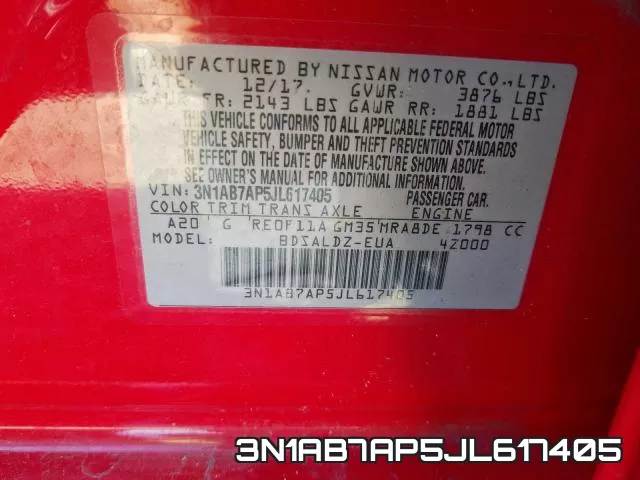 3N1AB7AP5JL617405 фото 2