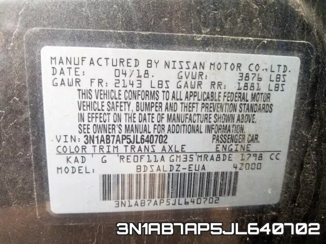 3N1AB7AP5JL640702 фото 2