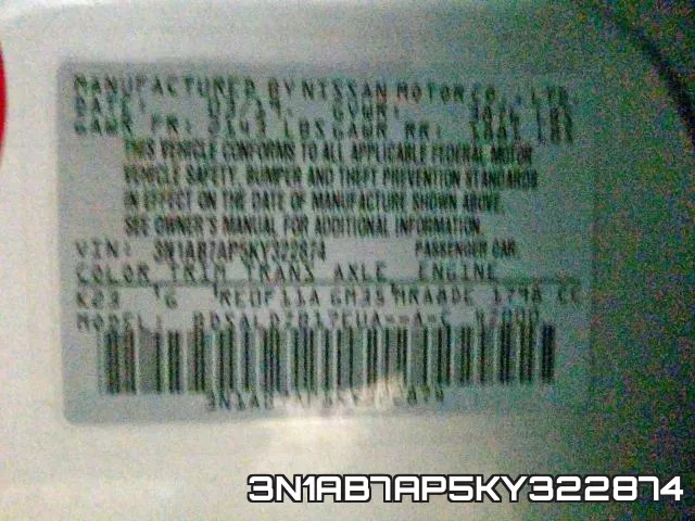 3N1AB7AP5KY322874 фото 2