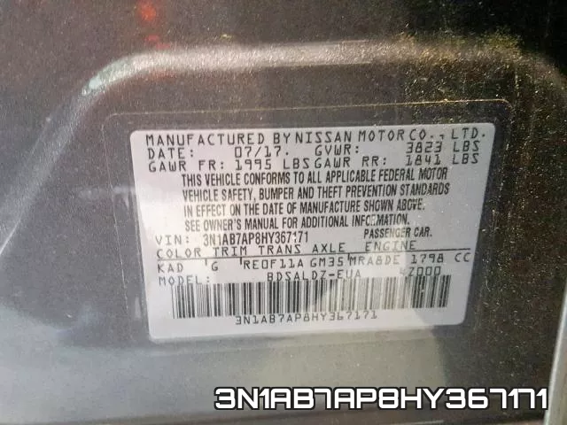 3N1AB7AP8HY367171 фото 2