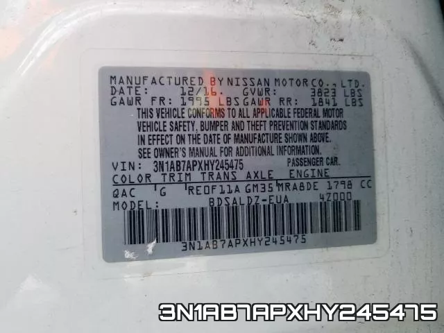 3N1AB7APXHY245475 фото 2