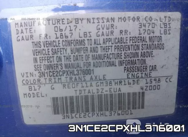 3N1CE2CPXHL376001 фото 10