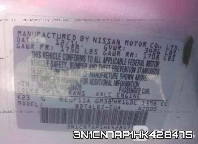 3N1CN7AP1HK428475 фото 10