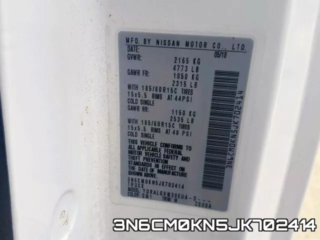 3N6CM0KN5JK702414 фото 2