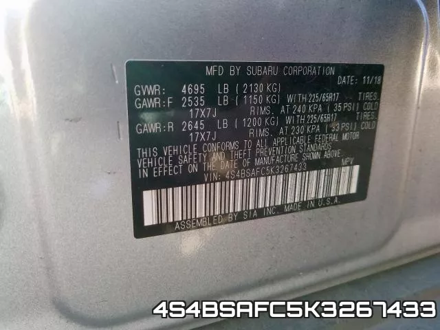 4S4BSAFC5K3267433 фото 2