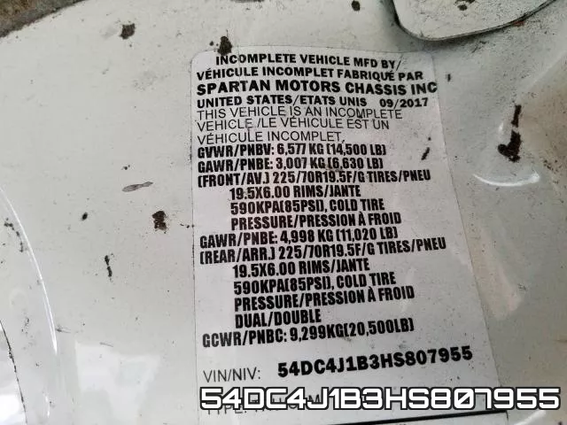 54DC4J1B3HS807955 фото 2