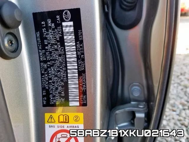 58ABZ1B1XKU021643 фото 2