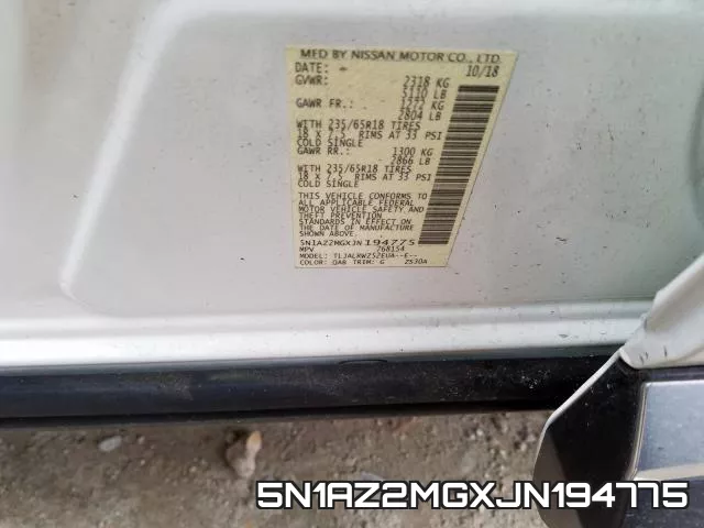 5N1AZ2MGXJN194775 фото 2