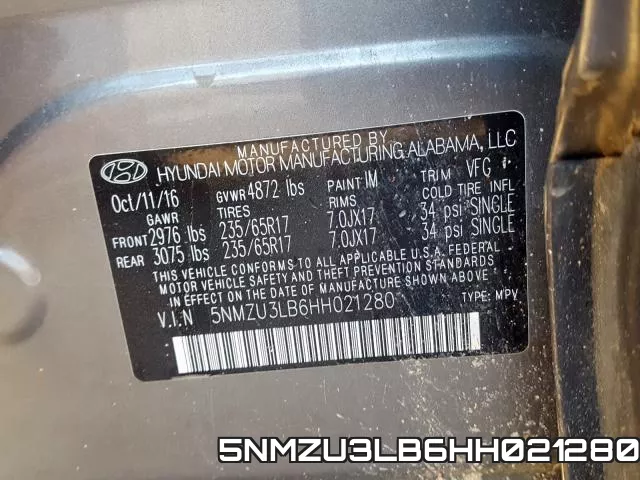 5NMZU3LB6HH021280 фото 2