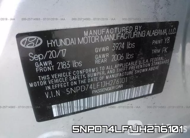 5NPD74LF1JH276101 фото 10