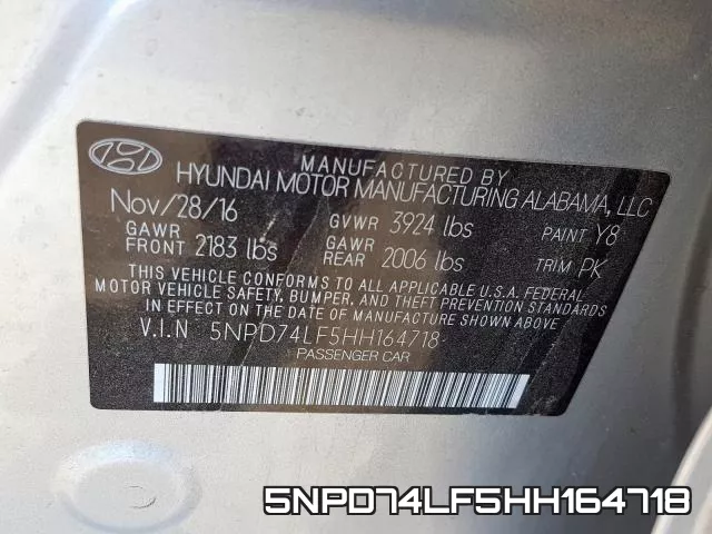 5NPD74LF5HH164718 фото 2