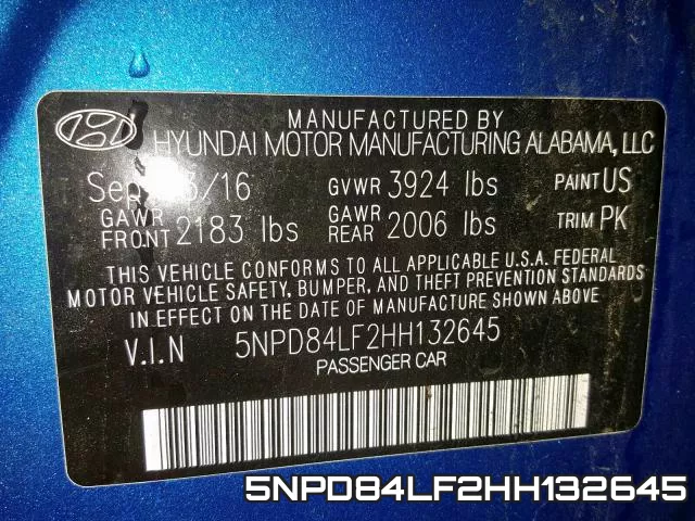 5NPD84LF2HH132645 фото 2