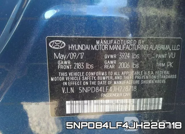 5NPD84LF4JH228718 фото 10
