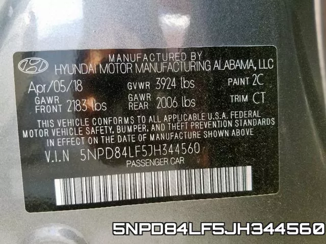 5NPD84LF5JH344560 фото 2