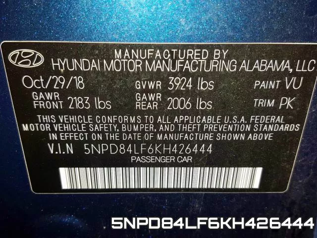 5NPD84LF6KH426444 фото 2