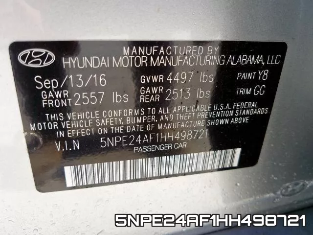 5NPE24AF1HH498721 фото 2