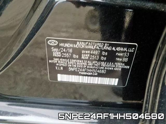 5NPE24AF1HH504680 фото 2