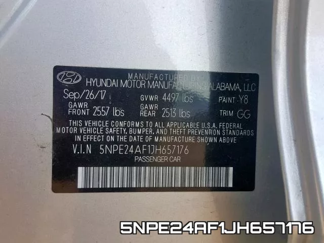 5NPE24AF1JH657176 фото 2
