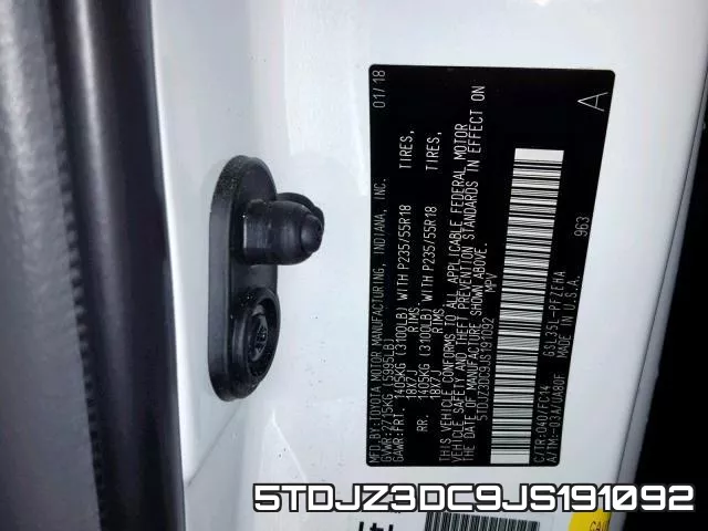 5TDJZ3DC9JS191092 фото 2