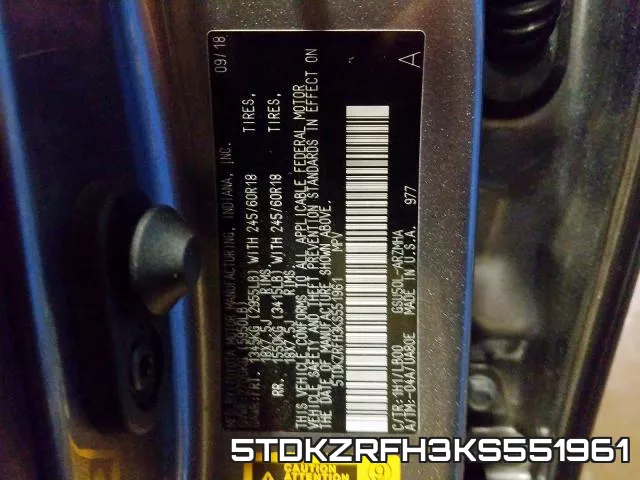 5TDKZRFH3KS551961 фото 2