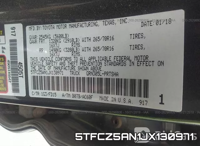5TFCZ5AN1JX130971 фото 10