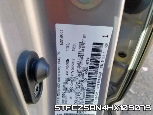 5TFCZ5AN4HX109073 фото 2