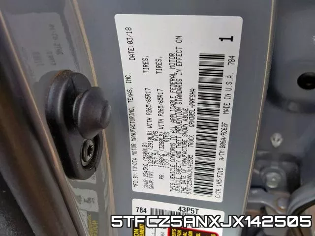 5TFCZ5ANXJX142505 фото 2