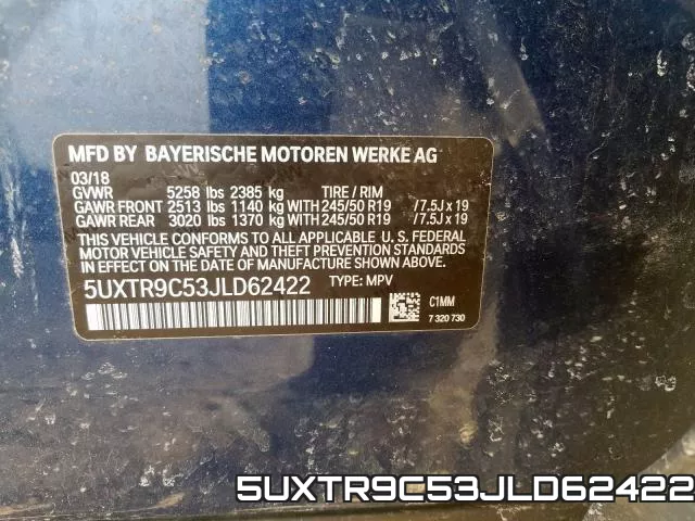 5UXTR9C53JLD62422 фото 2