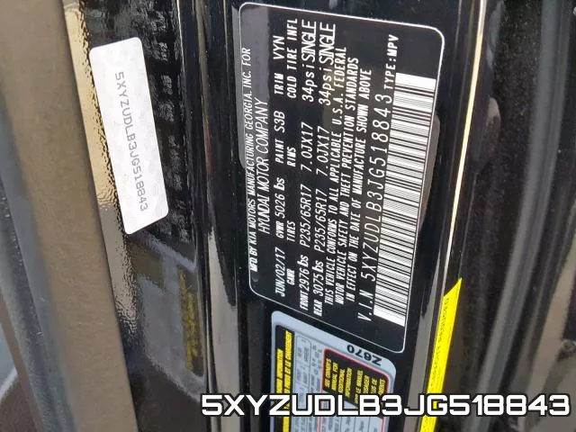 5XYZUDLB3JG518843 фото 2