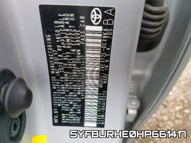 5YFBURHE0HP661417 фото 2