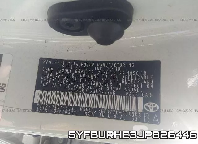 5YFBURHE3JP826446 фото 10