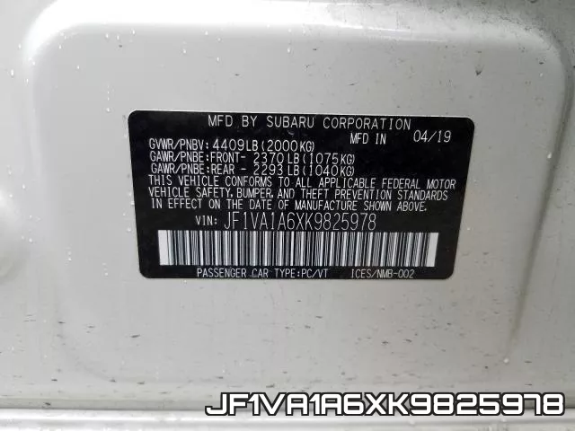 JF1VA1A6XK9825978 фото 2