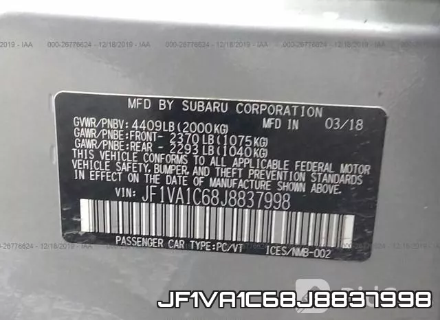 JF1VA1C68J8837998 фото 10