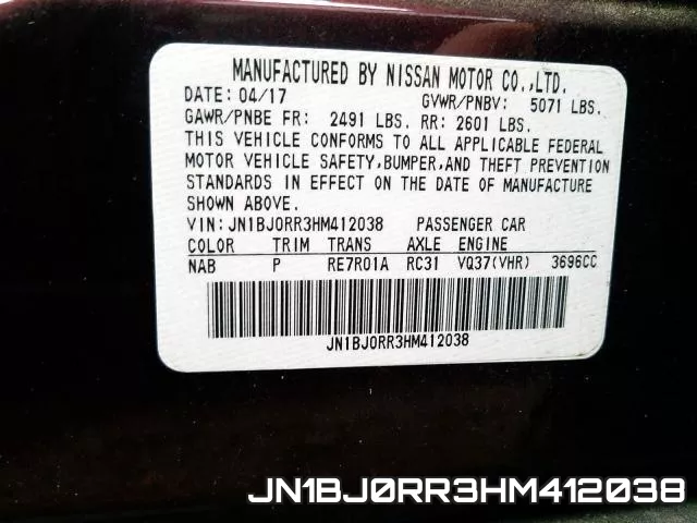 JN1BJ0RR3HM412038 фото 2