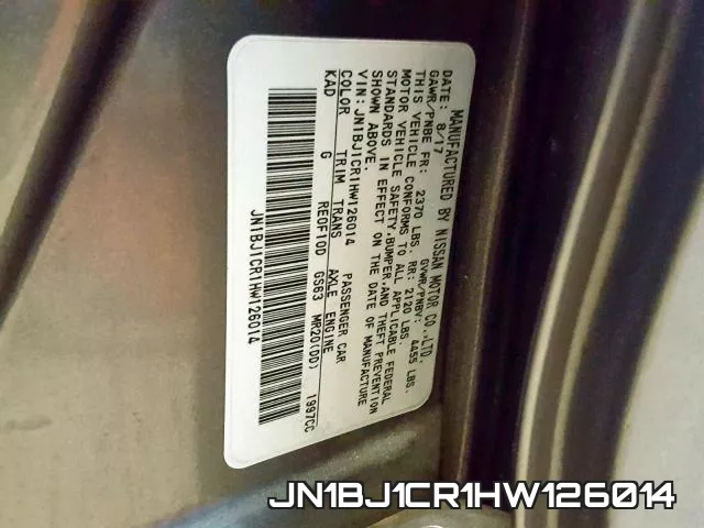 JN1BJ1CR1HW126014 фото 2
