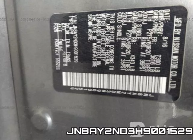 JN8AY2ND3H9001529 фото 10