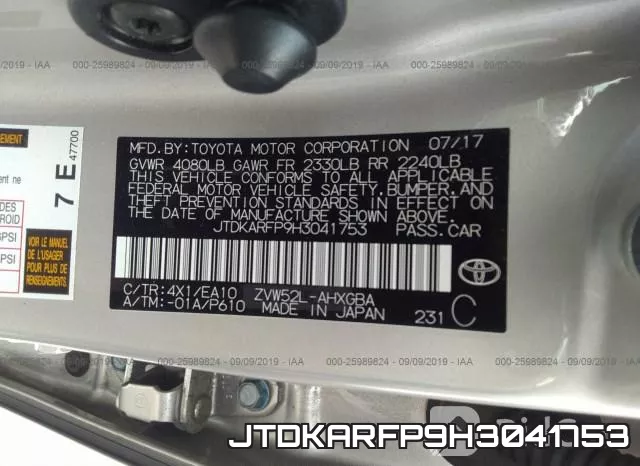 JTDKARFP9H3041753 фото 10