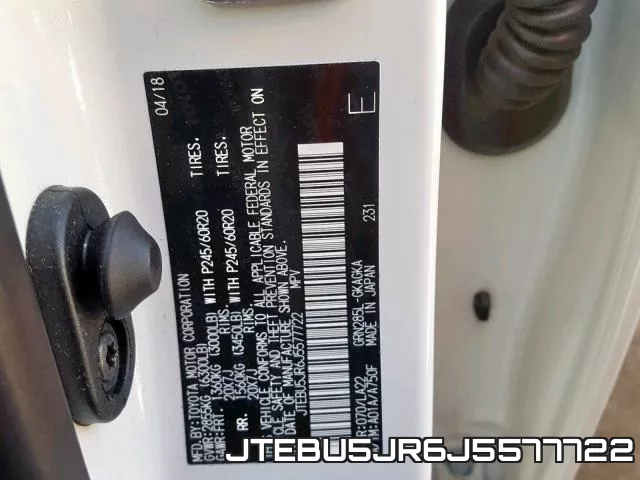 JTEBU5JR6J5577722 фото 2